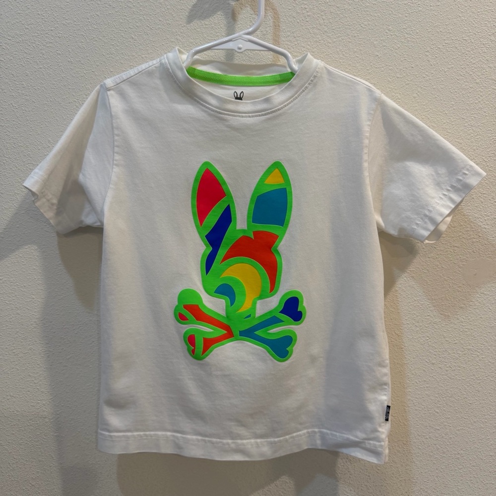 Psycho Bunny Graphic Tee Tshirt Kids Boys Size XS 5-6 Pima Cotton